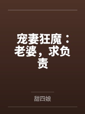 宠妻狂魔：老婆，求负责
