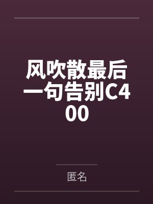 风吹散最后一句告别C400